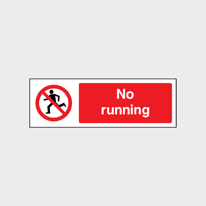 No running sign