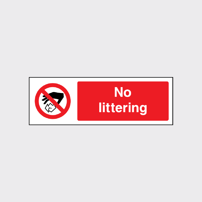 No Littering Sign