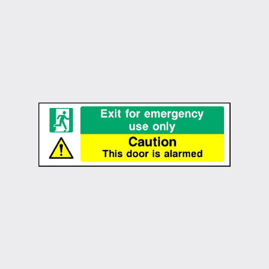 Exit for emergency use only Sign