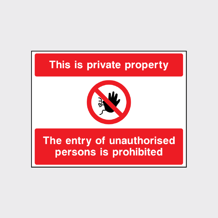 This is private property sign