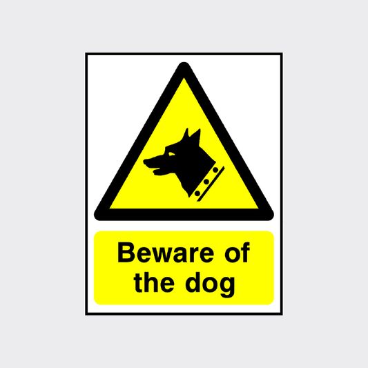 Beware of the dog sign