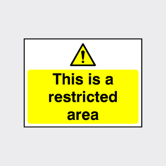 This is a restricted area sign