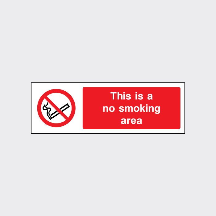 This is a no smoking area sign