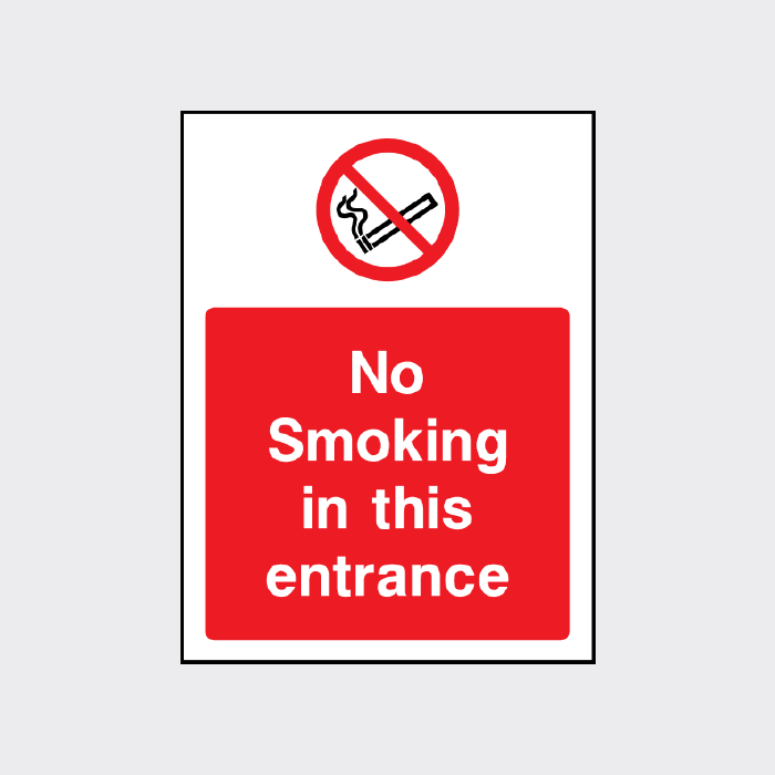 No smoking in this entrance