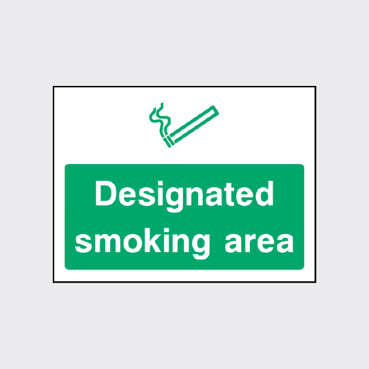 Designated Smoking Area Sign