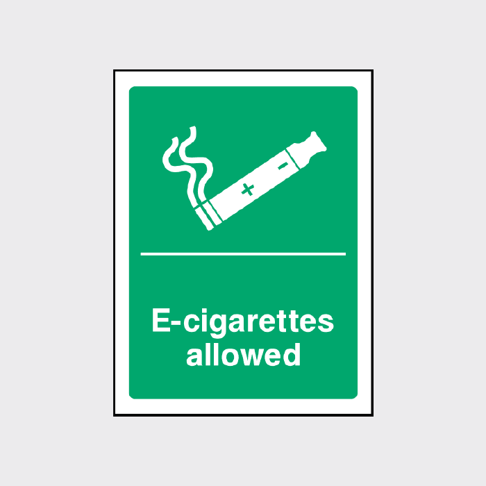 E-Cigarettes Allowed Sign