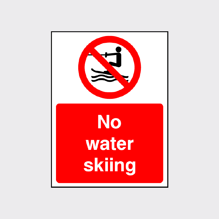 No water skiing sign 