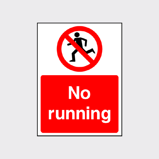 No running sign