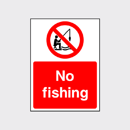 No fishing sign