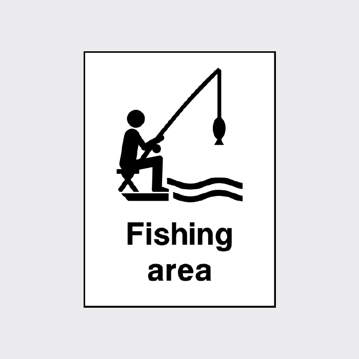 Fishing area sign