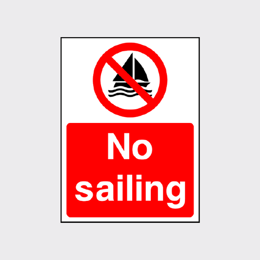 No Sailing sign