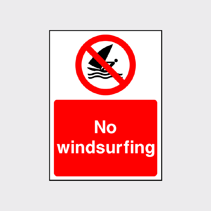 No Windsurfing sign