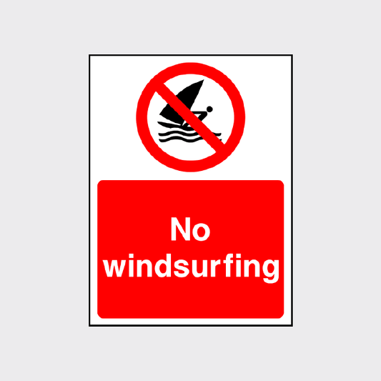 No Windsurfing sign