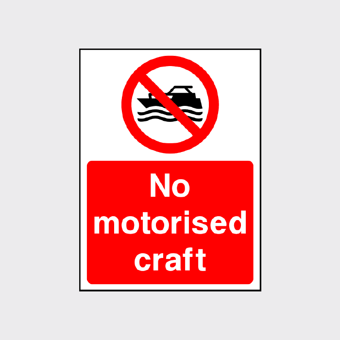 No motorised craft sign