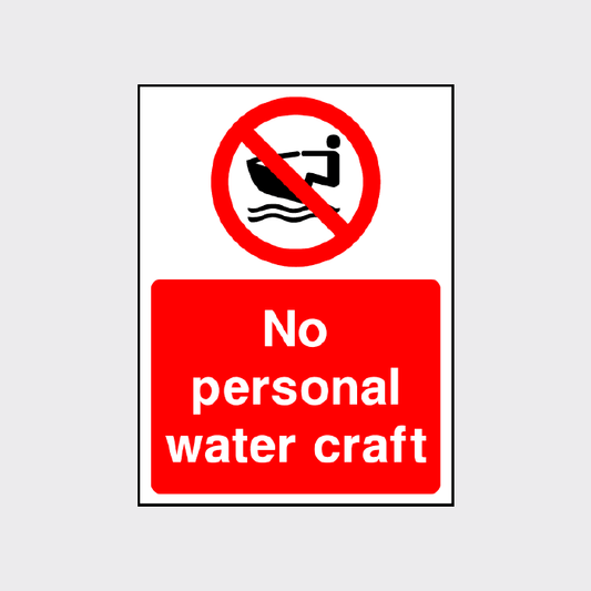 No personal water craft sign